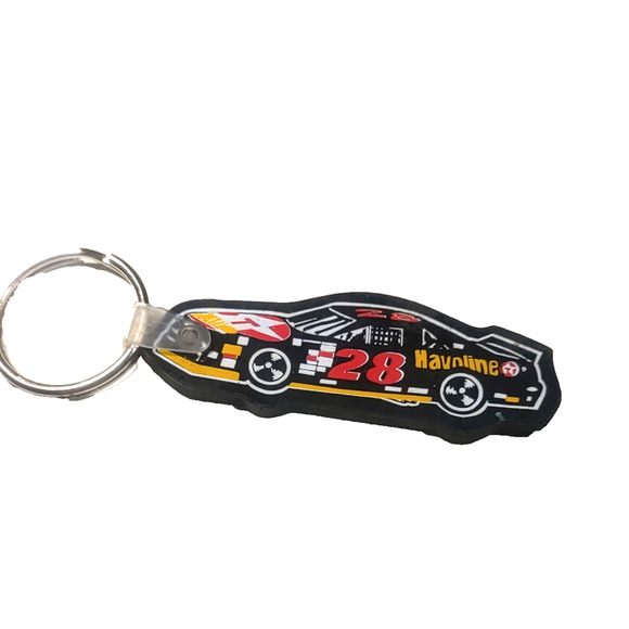 Vintage Rubber Number 28 Havoline Car Racing Keychain - Picture 2 of 6